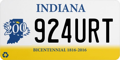 IN license plate 924URT