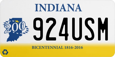 IN license plate 924USM