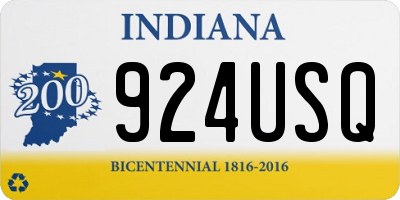 IN license plate 924USQ