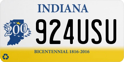 IN license plate 924USU
