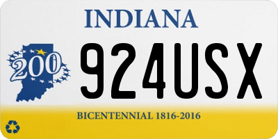 IN license plate 924USX