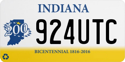 IN license plate 924UTC