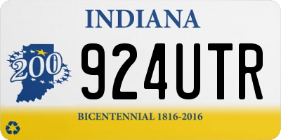 IN license plate 924UTR