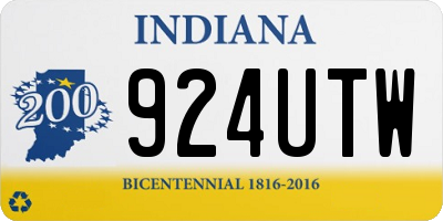 IN license plate 924UTW