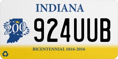 IN license plate 924UUB
