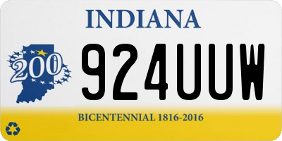 IN license plate 924UUW