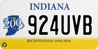 IN license plate 924UVB