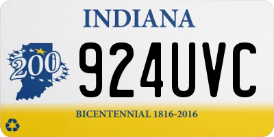 IN license plate 924UVC