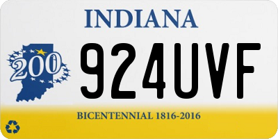 IN license plate 924UVF