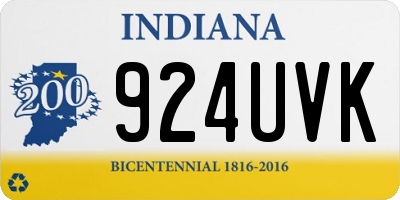 IN license plate 924UVK