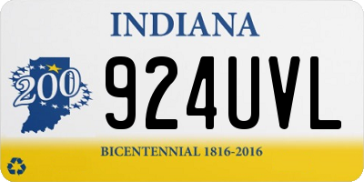 IN license plate 924UVL
