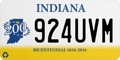 IN license plate 924UVM