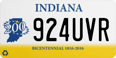 IN license plate 924UVR