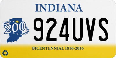 IN license plate 924UVS