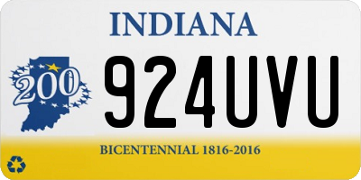 IN license plate 924UVU