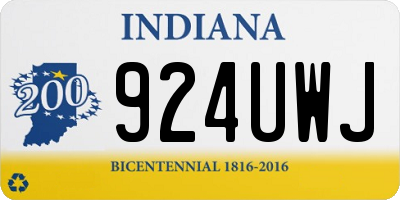 IN license plate 924UWJ