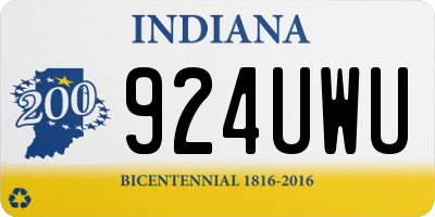 IN license plate 924UWU