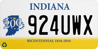 IN license plate 924UWX