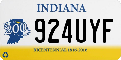 IN license plate 924UYF