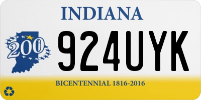IN license plate 924UYK