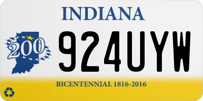 IN license plate 924UYW
