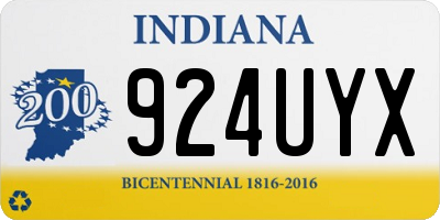 IN license plate 924UYX