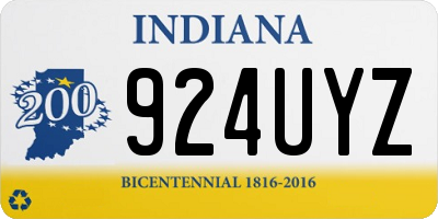 IN license plate 924UYZ