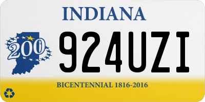 IN license plate 924UZI