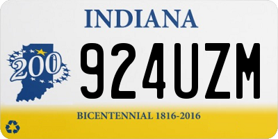 IN license plate 924UZM