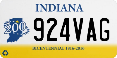 IN license plate 924VAG