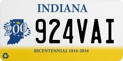 IN license plate 924VAI