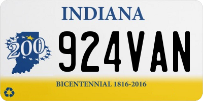 IN license plate 924VAN