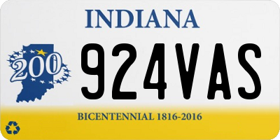 IN license plate 924VAS