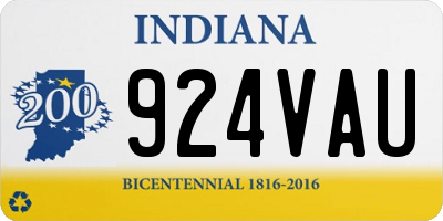 IN license plate 924VAU