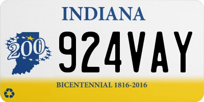 IN license plate 924VAY