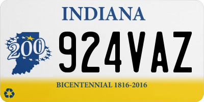 IN license plate 924VAZ