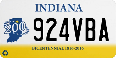 IN license plate 924VBA