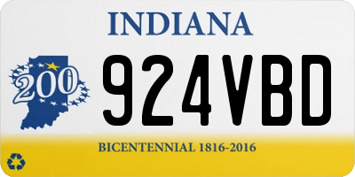 IN license plate 924VBD