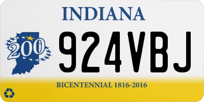 IN license plate 924VBJ