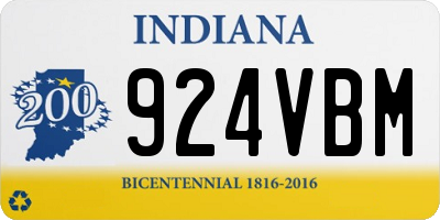 IN license plate 924VBM