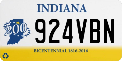 IN license plate 924VBN