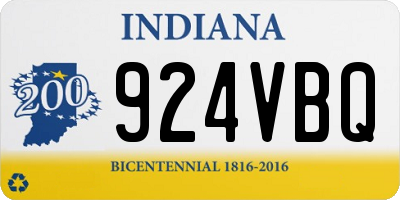 IN license plate 924VBQ