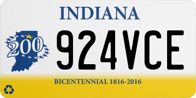 IN license plate 924VCE