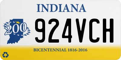IN license plate 924VCH