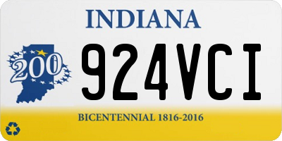 IN license plate 924VCI