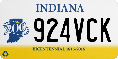 IN license plate 924VCK