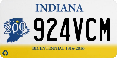 IN license plate 924VCM