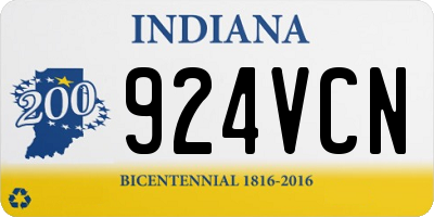 IN license plate 924VCN