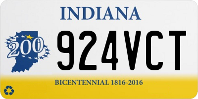 IN license plate 924VCT