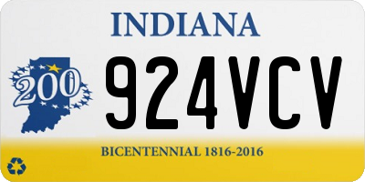 IN license plate 924VCV
